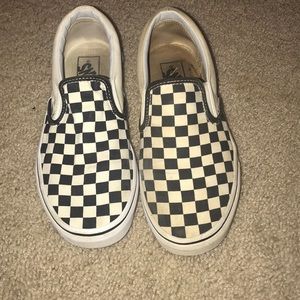 Trendy Near Perfect Condition Checkered Vans!